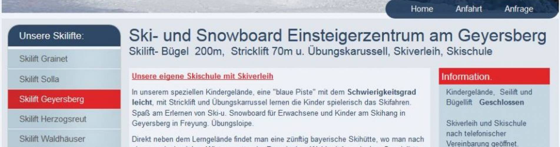 Skilift Geyersberg, Freyung, Grainet