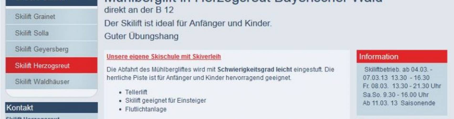 Skilift Herzogsreut, Hinterschmiding